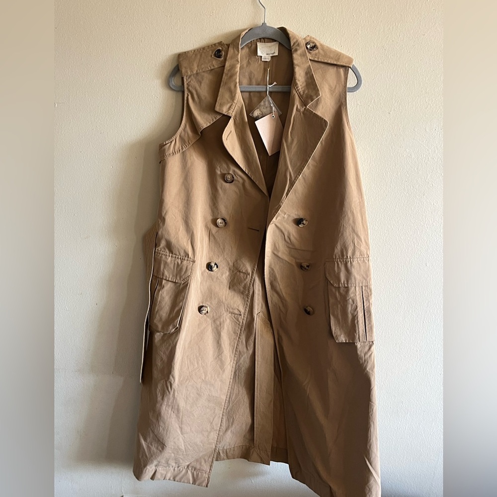 Band of outsiders long trench vest size 2 medium